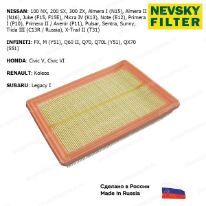 NF5268-NEVSKY FILTER-NF5268 НЕВСКИЙ ФИЛЬТР воздушный HONDA NISSAN RENAULT SUBARU-1