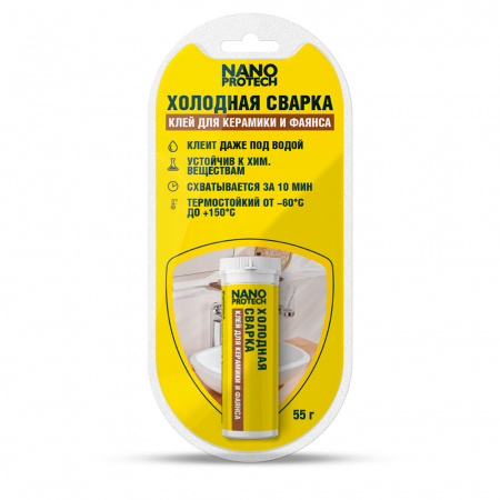 NPGSK0007-NANOPROTECH-Холодная сварка – Клей для керамики и фаянса NANOPROTECH, 55 гр-1