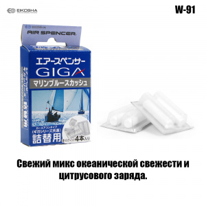 W-91-EIKOSHA-Запасной элемент для ароматизатора на кондиционер GIGA - MARINE BLUE SQUASH-1